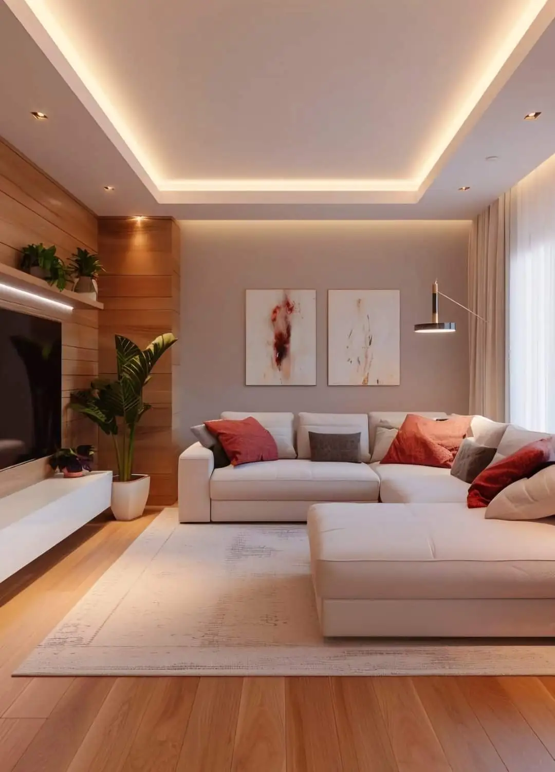 Warm Modern Living Room